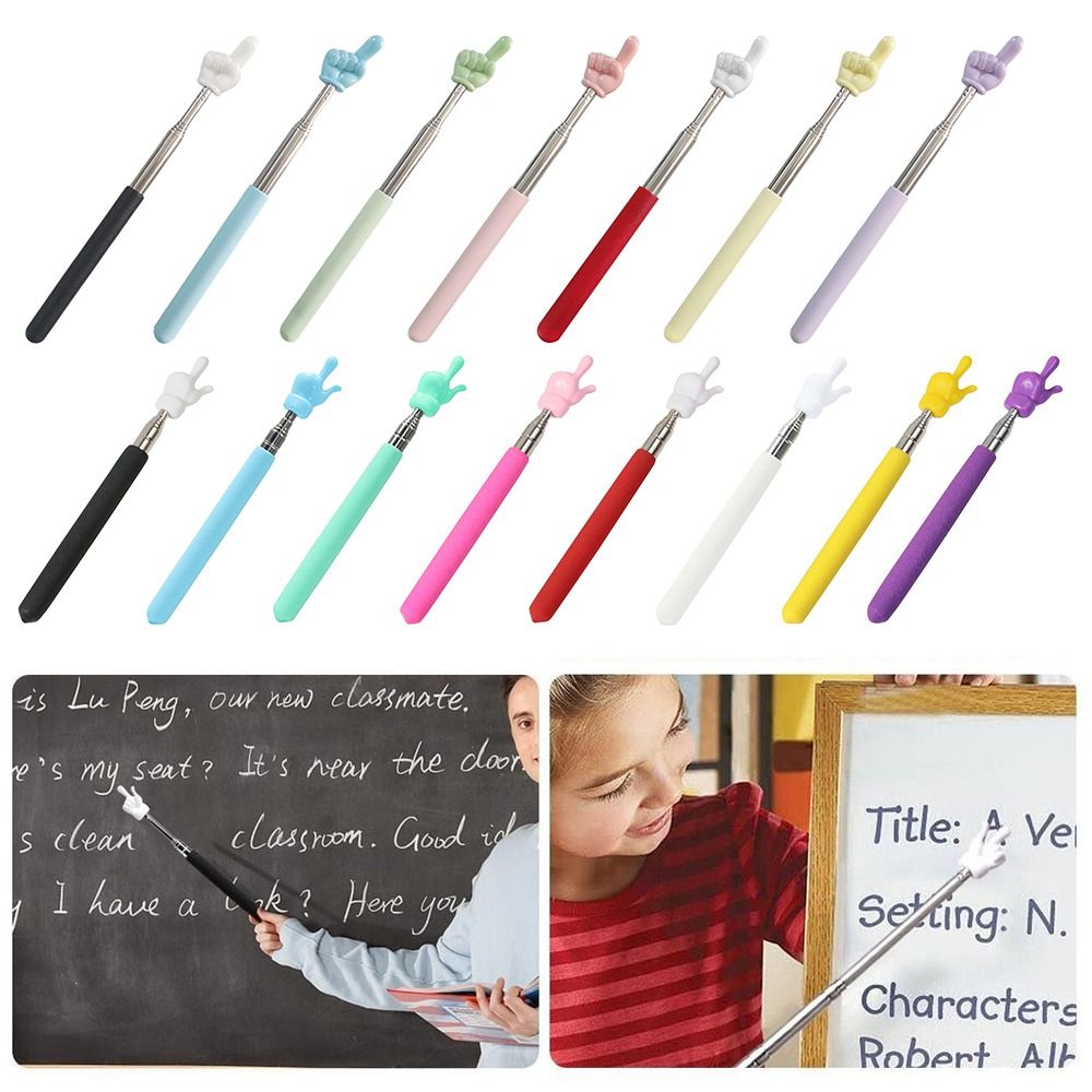 Fishing Rod Telescopic - Lehrmittel: Teleskopstab aus Edelstahl, Whiteboard-Pointer, Lesestäbe,