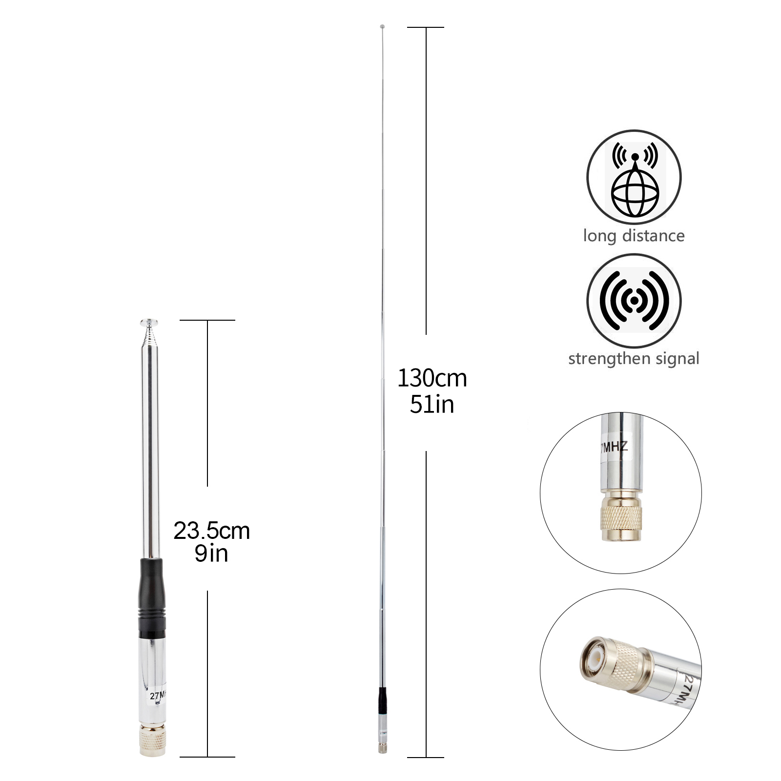 CB-Antenne 27 MHz TNC Edelstah – Fishing Rod Telescopic Bewertung und Preis